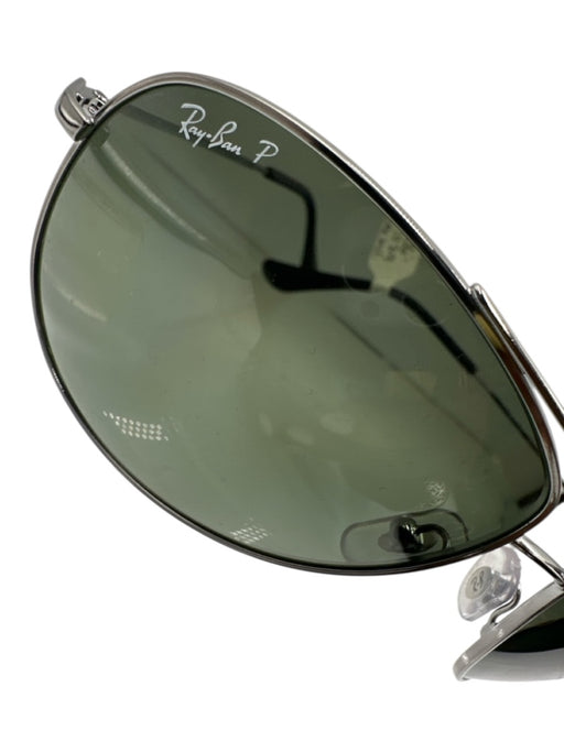 Ray Ban Silver & Black Metal Wire Frame Aviator Sunglasses Silver & Black