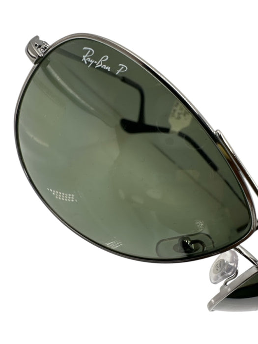 Ray Ban Silver & Black Metal Wire Frame Aviator Sunglasses Silver & Black