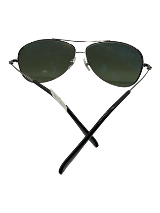 Ray Ban Silver & Black Metal Wire Frame Aviator Sunglasses Silver & Black