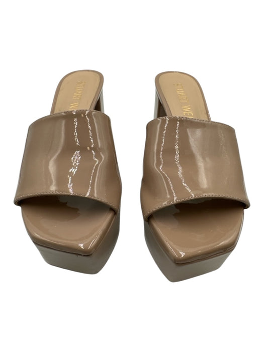 Stuart Weitzman Shoe Size 5 Beige Patent Leather Platform Sandals Beige / 5
