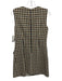 Shoshanna Size 2 Black, Brown, Beige Wool Blend Sleeveless Houndstooth Dress Black, Brown, Beige / 2