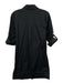 Veronica Beard Size 2 Black Cotton Long Sleeve Half Button Cargo Pockets Dress Black / 2