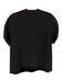 Cinq a Sept Size Small Black Silk Satin Gathered Ribbed Top Black / Small
