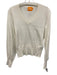 Wispr Size Small Cream White Cotton Blend Long Sleeve Open Knit V Neck Sweater Cream White / Small