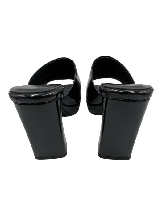 Jeffrey Campbell Shoe Size 5 Black Manmade Material Square Toe Patent Sandals Black / 5