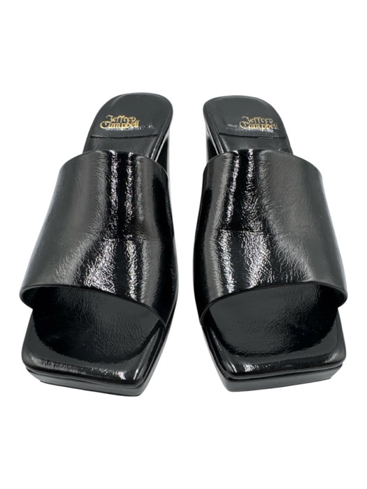 Jeffrey Campbell Shoe Size 5 Black Manmade Material Square Toe Patent Sandals Black / 5