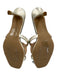 Jack Rogers Shoe Size 5.5 Silver Tone Leather Upper Square Toe Cut Outs Sandals Silver Tone / 5.5