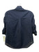 Veronica Beard Size S Navy Blue Cotton Button Front Ruched Collared Top Navy Blue / S