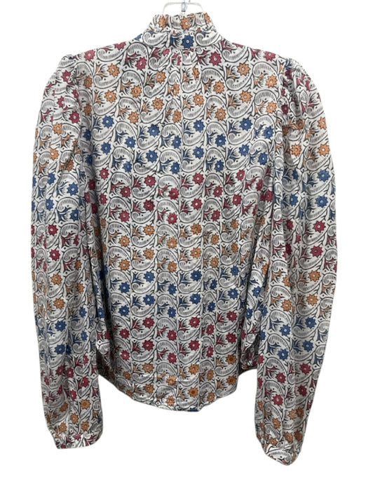Alix of Bohemia Size S Blue, Yellow & Multi Tencel Long Sleeve Floral Top Blue, Yellow & Multi / S
