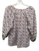 Cleobella Size S Lavender, Orange & Multi Cotton Long Sleeve Abstract Print Top Lavender, Orange & Multi / S