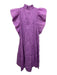 Sea New York Size M Purple Ramie Sleeveless Mock Neck Zip Back Above Knee Dress Purple / M