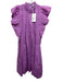 Sea New York Size M Purple Ramie Sleeveless Mock Neck Zip Back Above Knee Dress Purple / M