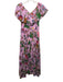 Banjanan Size M Pink & Multi Cotton floral print Sleeveless Zip Back Maxi Dress Pink & Multi / M