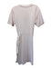 Vince Size S Pink Cotton Wrap Short Sleeve Below Knee Dress Pink / S