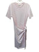 Vince Size S Pink Cotton Wrap Short Sleeve Below Knee Dress Pink / S