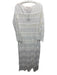 Pranella Size 2 White Cotton V Neck 3/4 Sleeve Lace Maxi Dress White / 2