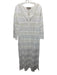 Pranella Size 2 White Cotton V Neck 3/4 Sleeve Lace Maxi Dress White / 2