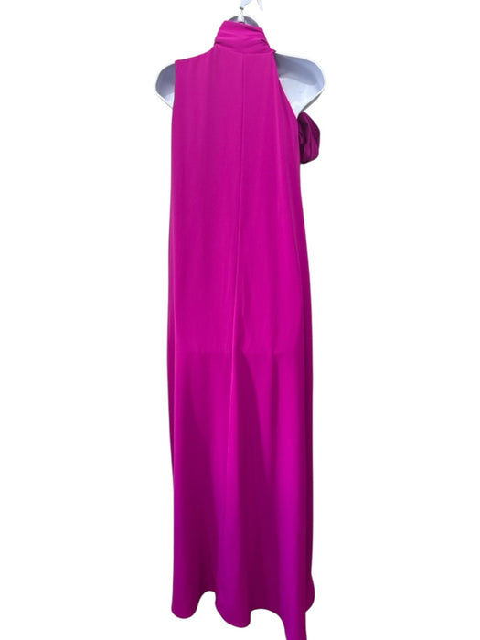 EVE Black Halo Size M Pink Polyester Tie Neck Sleeveless Side Slit Gown Pink / M