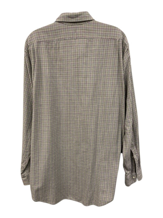 Sid Mashburn Size XL Purple & Green Cotton Plaid Button Up Men's Short Sleeve Purple & Green / XL