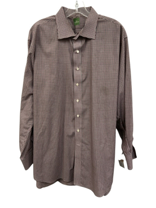 Sid Mashburn Size XL Red & Black Cotton Plaid Button Up Men's Long Sleeve Shirt Red & Black / XL