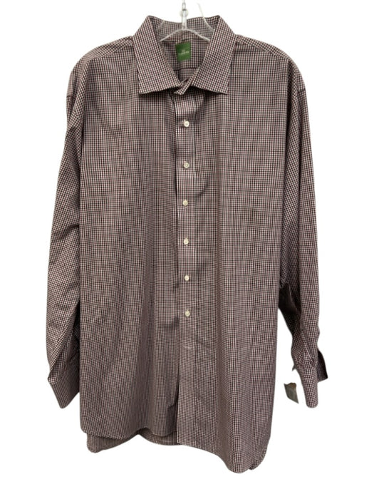 Sid Mashburn Size XL Red & Black Cotton Plaid Button Up Men's Long Sleeve Shirt Red & Black / XL