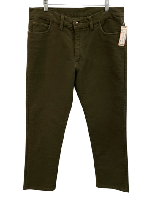 Farlow Size 36 Olive Green Cotton Blend Solid Khaki Men's Pants Olive Green / 36