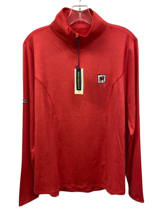 Onward Reserve Size Large Red Polyester Blend Long Sleeve Heathered Sweater Red / Large