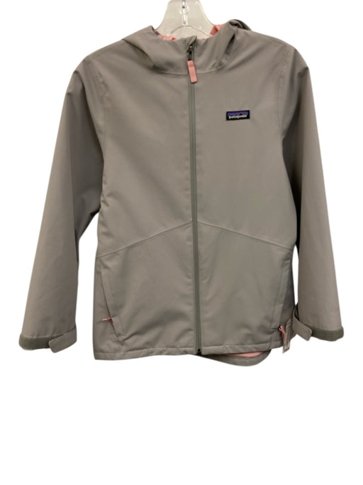 Patagonia Size Large Gray & Pale Pink Polyester Long Sleeve Zip Front Jacket Gray & Pale Pink / Large