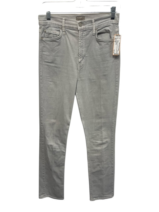Mother Size 28 Light Gray Cotton Denim High Rise Slim Fit Jeans Light Gray / 28