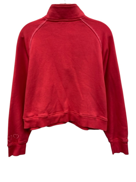 Roller Rabbit Size Medium Hot pink Cotton Blend Long Sleeve Quarter Zip Sweater Hot pink / Medium
