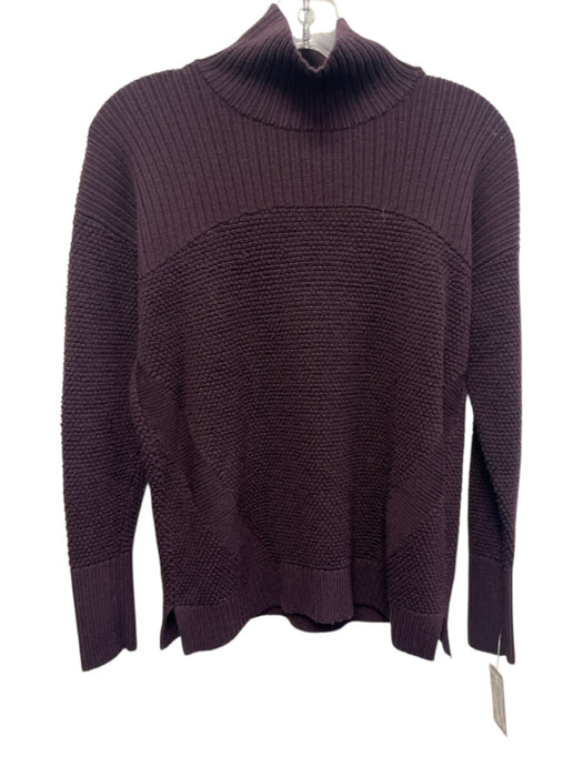 Lululemon Size 10 Dark Purple Wool Long Sleeve Chunky Knit turtle neck Sweater Dark Purple / 10
