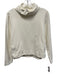 European Culture Size Small White Viscose Blend Long Sleeve Mock Neck Top White / Small