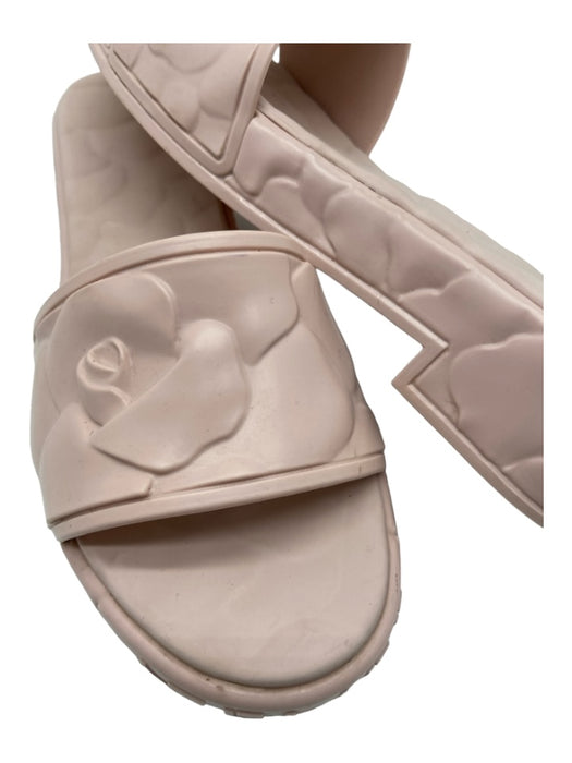 Valentino Shoe Size 37 Pale Pink Rubber Open Toe & Heel Slide Closure Sandals Pale Pink / 37