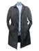 Prada Black Nylon Hidden Button Pocket Belted Knee length Coat Black / 42/S