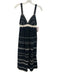 Sea New York Size 0 Black & White Cotton Sleeveless Scalloped Cut Outs Dress Black & White / 0