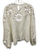 Jonathan Simkhai Size XS White Linen & Viscose Long Sleeve Cut Outs Top White / XS