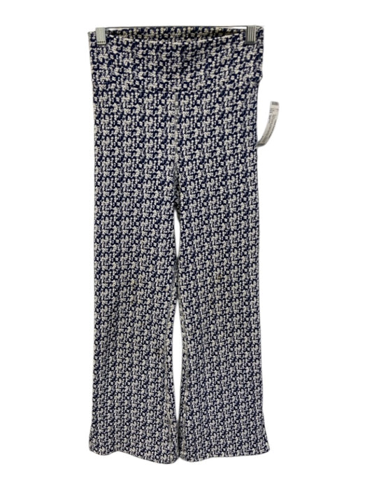 The Upside Size XS Blue & White Polyamide Blend Textured High Rise Pants Blue & White / XS