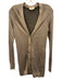 L'agence Size XS Beige & Black Rayon Metallic Ribbed gold tone buttons Cardigan Beige & Black / XS