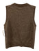 COS Size XS Taupe Beige Wool Ribbed Trim Flap Pockets Button Down Vest Sweater Taupe Beige / XS