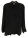 Leo & Sage Size XS Black Silk Concealed buttons Long Sleeve High Low Hem Top Black / XS