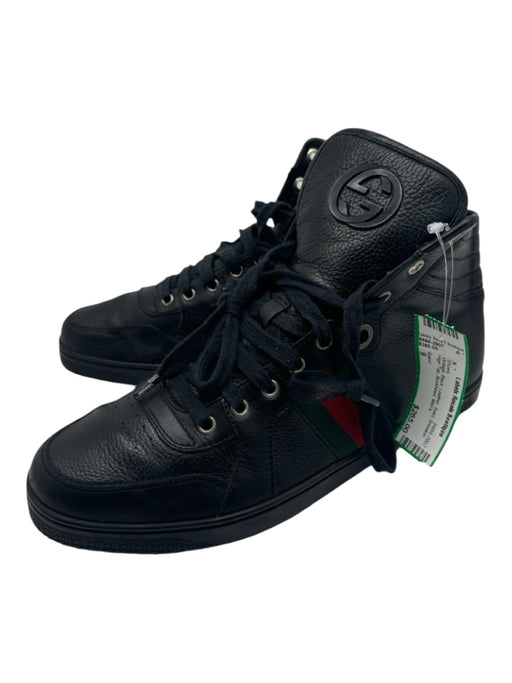 Gucci Shoe Size 9 Vintage Black Leather Solid Sneaker Men's Shoes 9