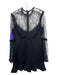 Nicholas Size 6 Black Triacetate Polyester Long Sleeve Lace Fabric Block Dress Black / 6