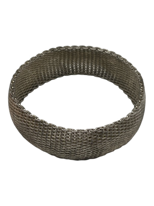 Silver Tone Mesh Closed Chain Link Bracelet Silver Tone