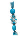 Blue & White Turquoise Pearls Multi Strand Hook clasp Chunky Necklace Blue & White