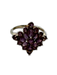 No Brand Purple 14K Amethyst Cluster Flower Cocktail Ring Purple