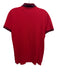 Burberry London Size M Red Cotton Textured Short Sleeve Stripe Detail Polo Top Red / M