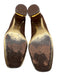 Tory Burch Shoe Size 8.5 Brown, Yellow & Black Suede & Leather Gold Logo Pumps Brown, Yellow & Black / 8.5