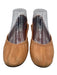 Lanvin Shoe Size Est 7 Nude Beige Leather Scrunch Detail Slip On Flats Nude Beige / Est 7