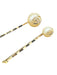Chanel Cream Gold Faux Pearl Pins Vintage Hair Accessories/Tools Cream