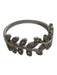 No Brand Silver 925 Pave Diamonds Leaf Band Ring Silver